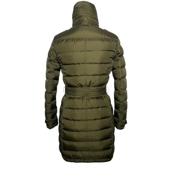 Burberry Brit quilted down puffer coat army green dark olive size Small - Picture 3 of 16